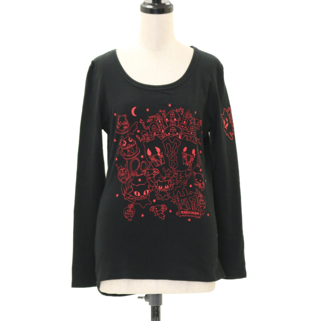 めろん様 USED】【MA/Sサイズ】ジュピリンお城柄ロングスリーブTシャツ