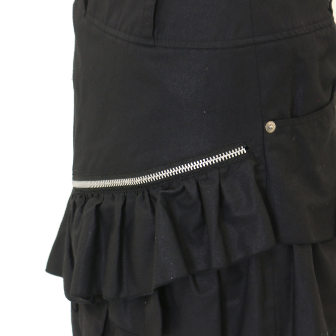 USED】【PEACE NOW/Mサイズ】ジップ×フリルデザインスカート | BLACK