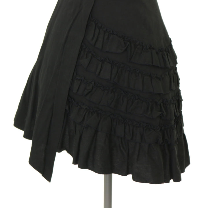 美品 black peace now フリルスカート アシンメトリー USED】【PEACENOW/Mサイズ】フリルアシンメトリースカート | BLACK