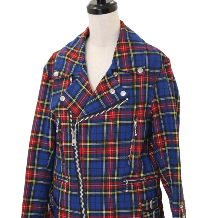 SEXY DYNAMITE LONDON チェック柄ジャケット ライダース USED】【サイズ34】チェックライダースジャケット | SEXY