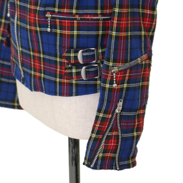 USED】【サイズ34】チェックライダースジャケット | SEXY