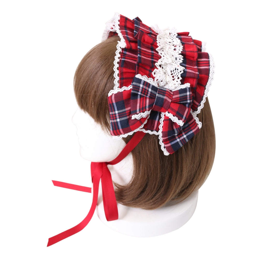 USED】【axes femme kawaii】タータンチェックヘッドドレス