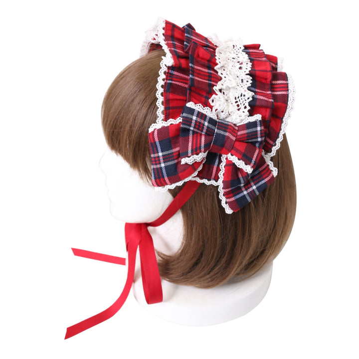 USED】【axes femme kawaii】タータンチェックヘッドドレス