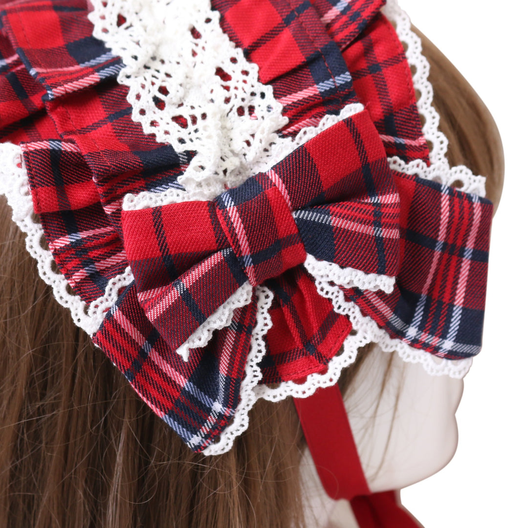 USED】【axes femme kawaii】タータンチェックヘッドドレス