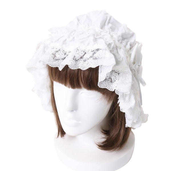 BABY Maison de Petite Rubanマザーボンネット　白x黒 BABY Maison de Petite Rubanマザーボンネット 白x黒 BABY Maison de