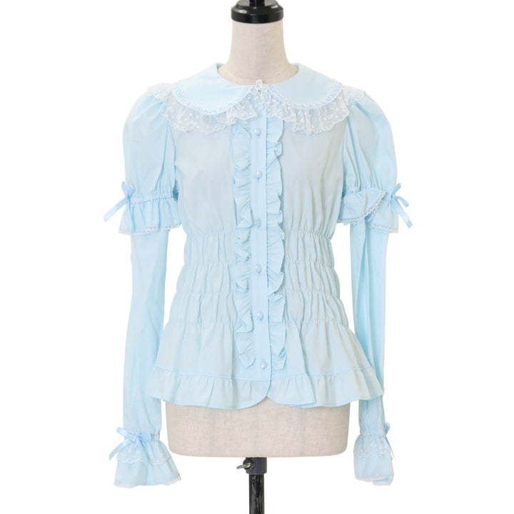 Angelic Pretty ハニーシャーリング付け袖ブラウス 黒 USED】ハニーシャーリング付け袖ブラウス | Angelic Pretty