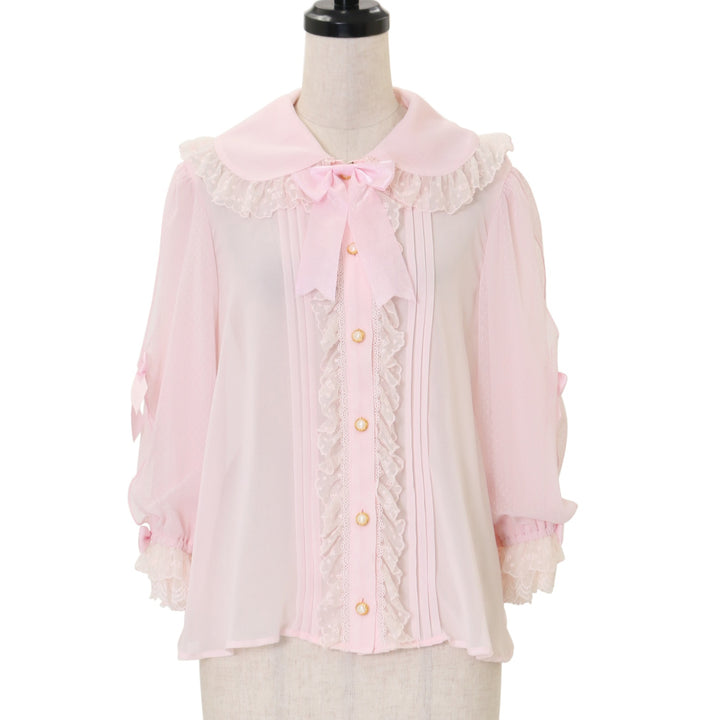 Angelic Pretty シフォンブラウス　ピンク Sugary Chiffon Blouse (2017) by Angelic Pretty