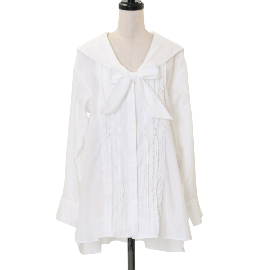 INGEBORG 未使用品 セーラーカラー ブラウス 定価35200 11号 セール】 【OUTLET】ローンセーラーカラーブラウス （シャツ