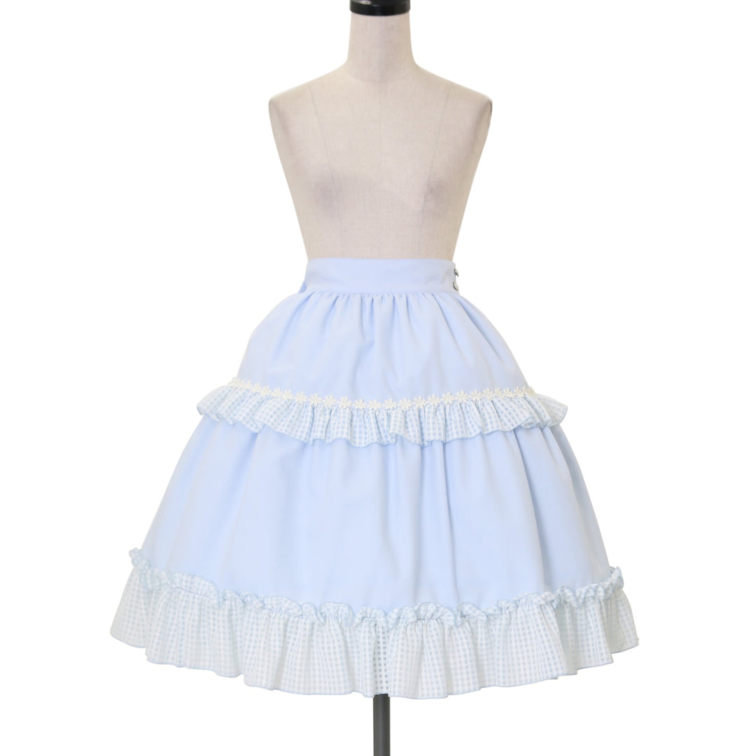 <A/P>Airy tiny checkフリルスカート USED】Airy tiny checkフリルスカート | ALICE and the PIRATES