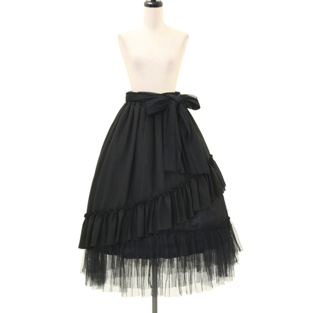 美品✨️ Vallée lys ヴァレリス フリル 黒 ゴスロリ レース USED】【Vallée lys】チュールフリルスカート | ATELIER-PIERROT