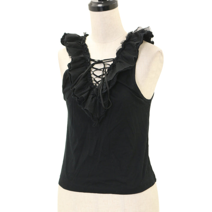 USED】【Mサイズ】レースアップフリルタンクトップ | BLACK PEACE NOW 