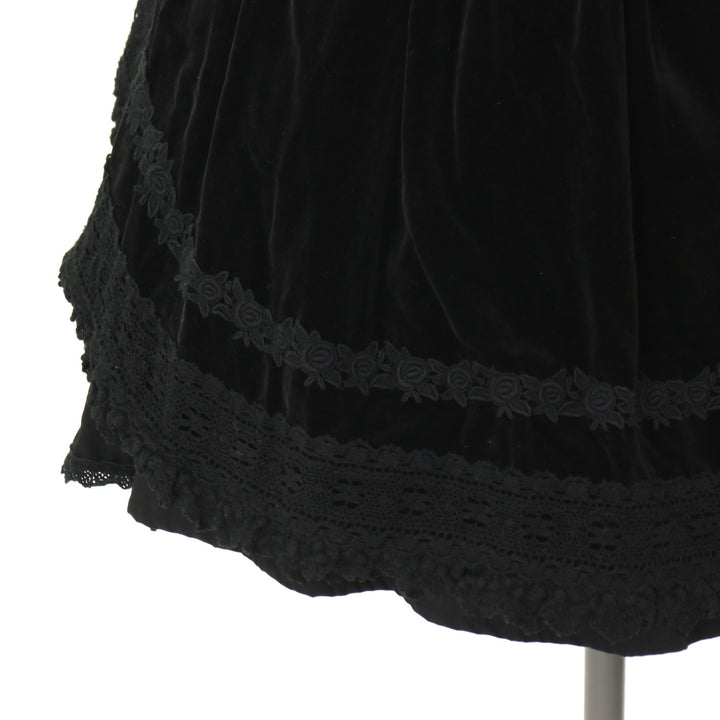 レア！InnocentWorld*別珍ボックスプリーツ ジャンパースカート*黒