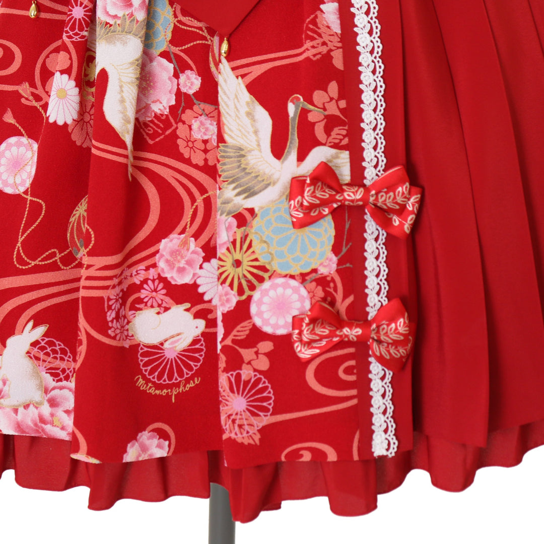 USED】花鳥風月～乙女のはなごろも～プリーツジャンパースカート