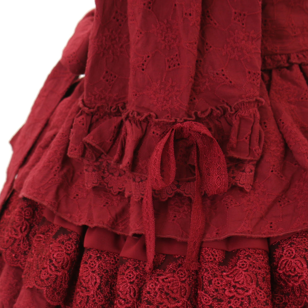 USED】【Vallée lys】Precious Embroidered Lace Mini Dress