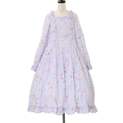 ピンクハウス スイートピープリントワンピースピンク