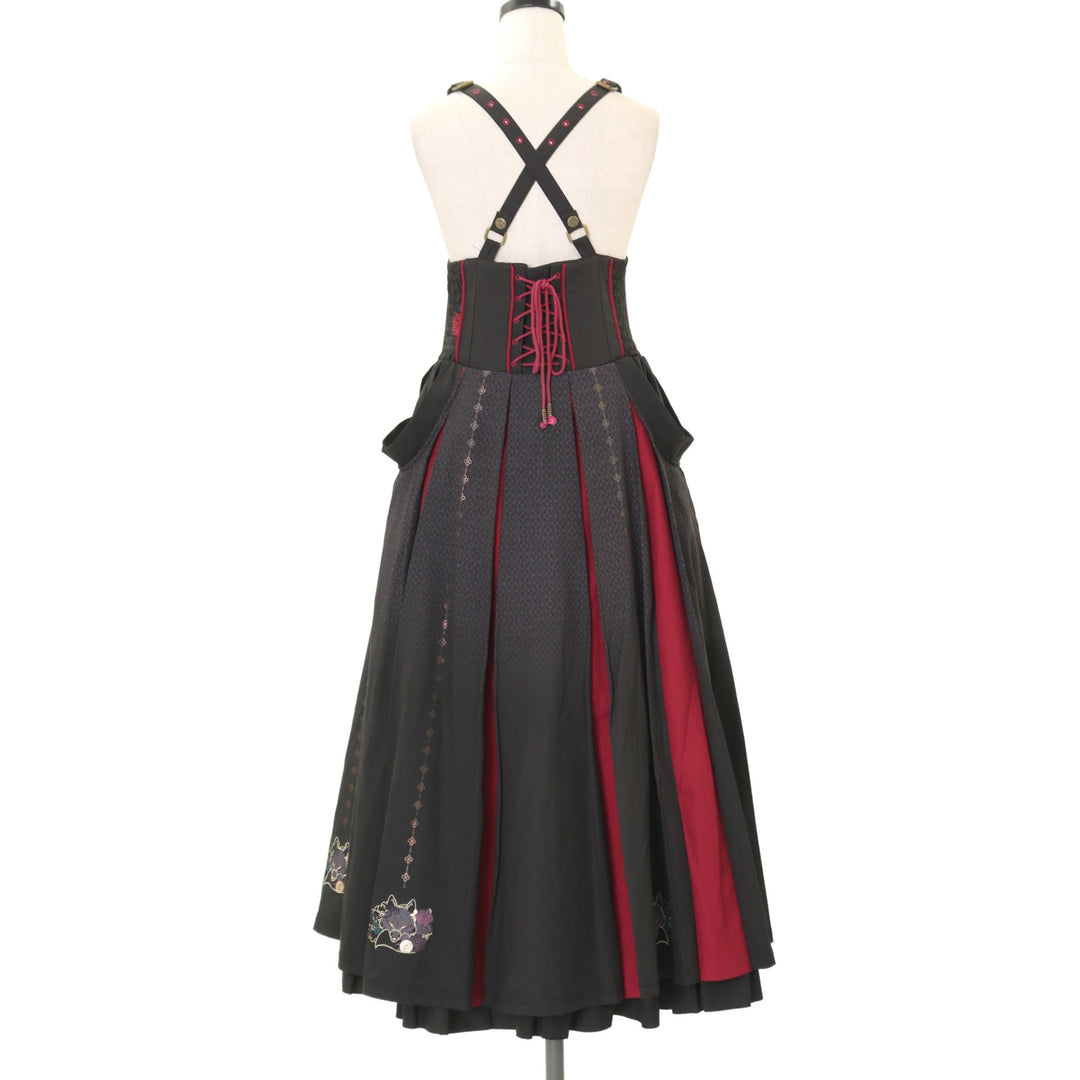 最終　お値下げ　大正ロマン綸子ワンピース 着物リメイク 大正ロマンのワンピース / Aライン フリーサイズ