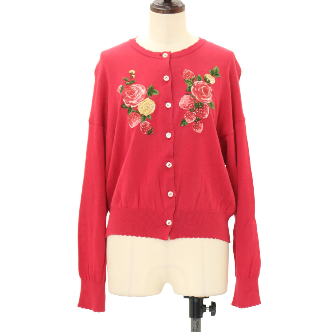 USED】【Mサイズ】Strawberry EMB cardigan | Jane Marple