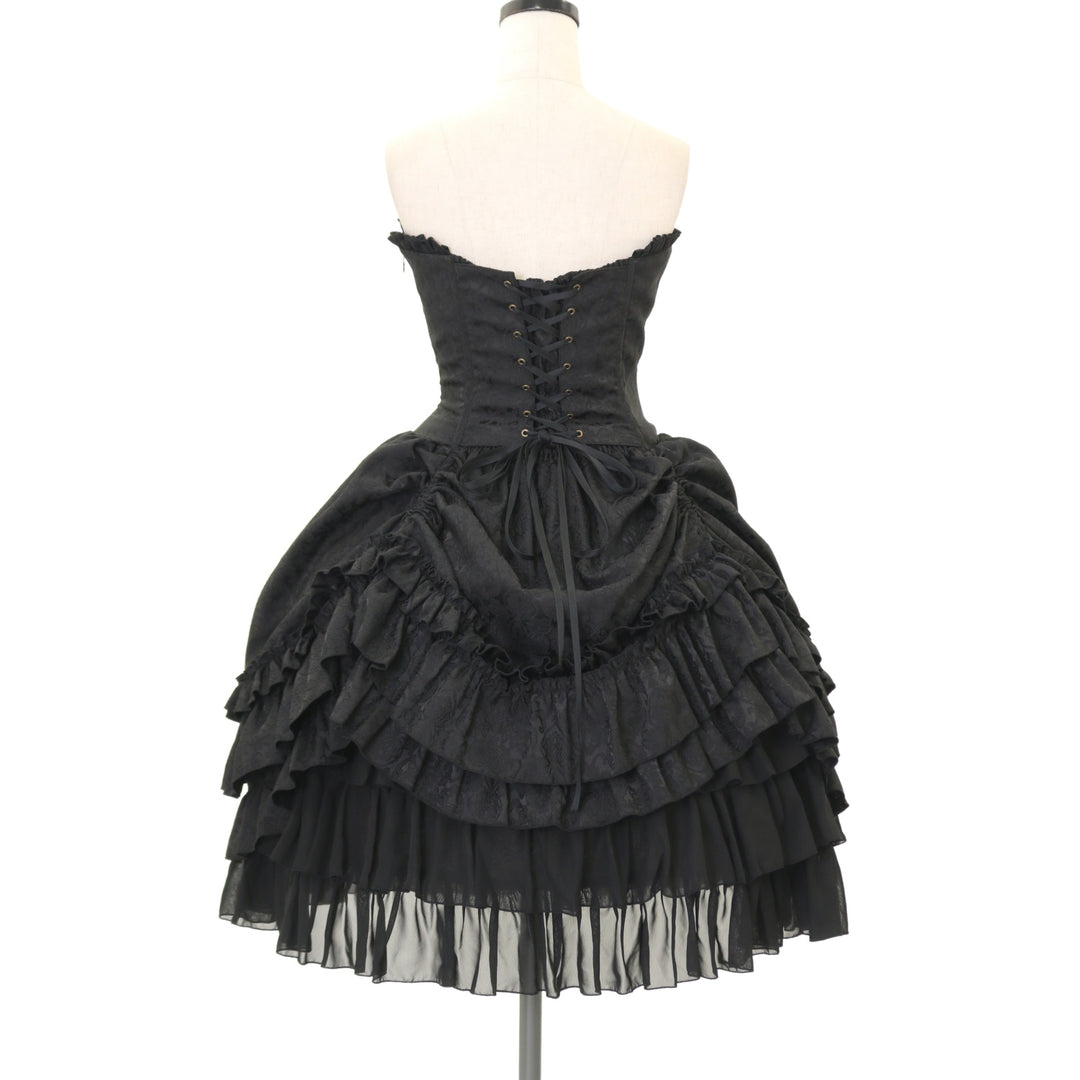 USED】Bustle Corset Dress Rose Jacquard | ATELIER-PIERROT USED】Bustle Corset Dress Rose Jacquard | ATELIER-PIERROT