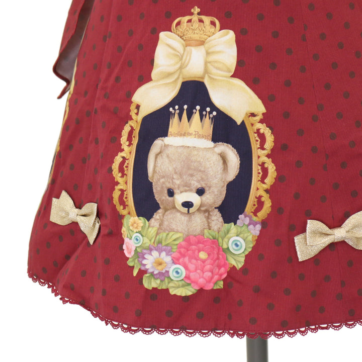 ALICE and the PIRATES くまキング柄スカート レッド King Bear JSK by