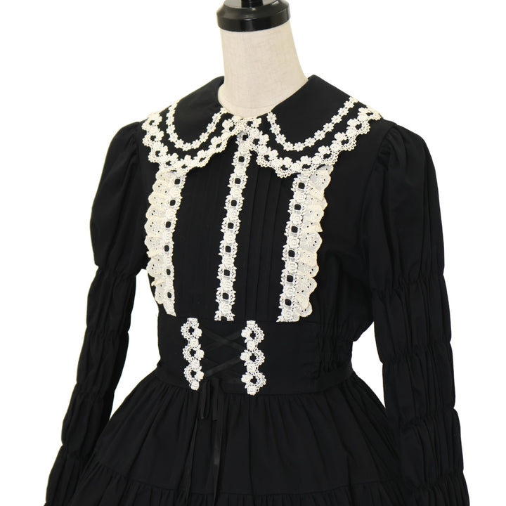 USED】コルセット風シャーリング袖ワンピース | Cornet | ロリータ