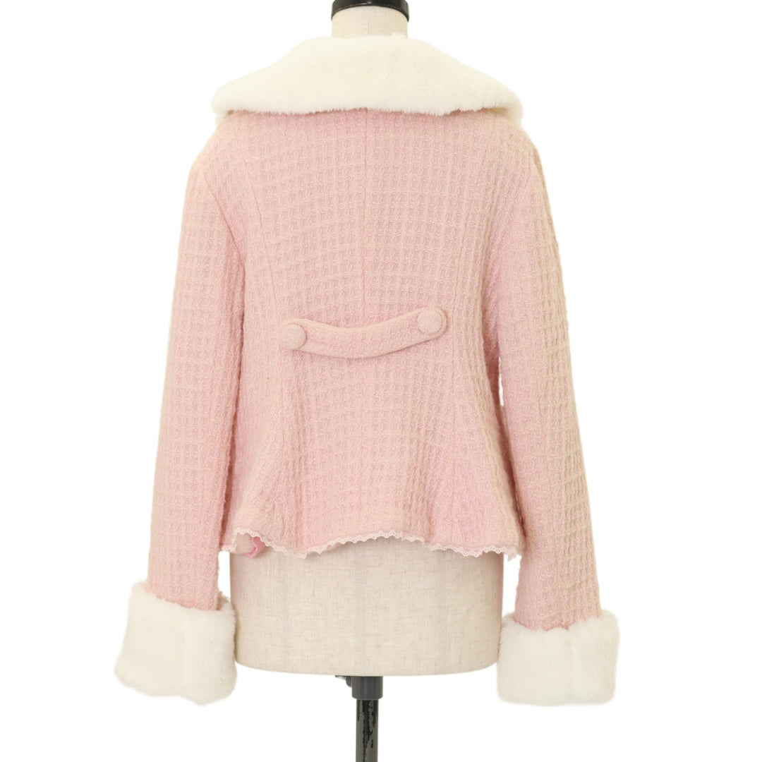 USED】ファンシーリボンショートコート(ラメワッフル) | Angelic