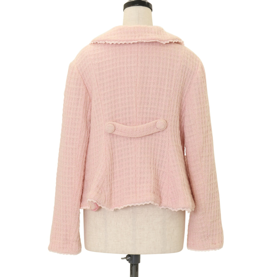 USED】ファンシーリボンショートコート(ラメワッフル) | Angelic