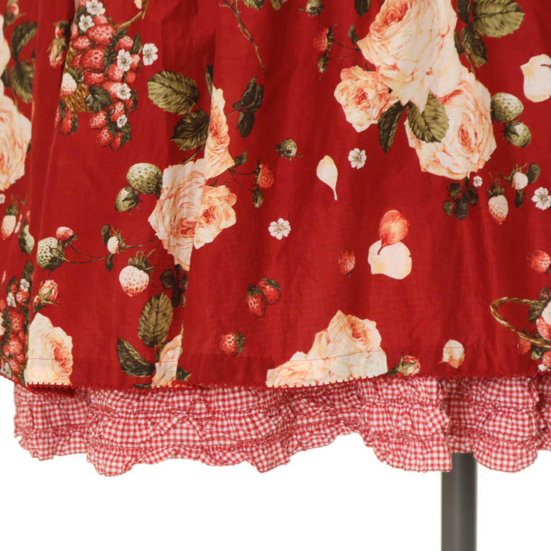 Special item～ストロベリーローズプリントミディワンピース｜ピンク