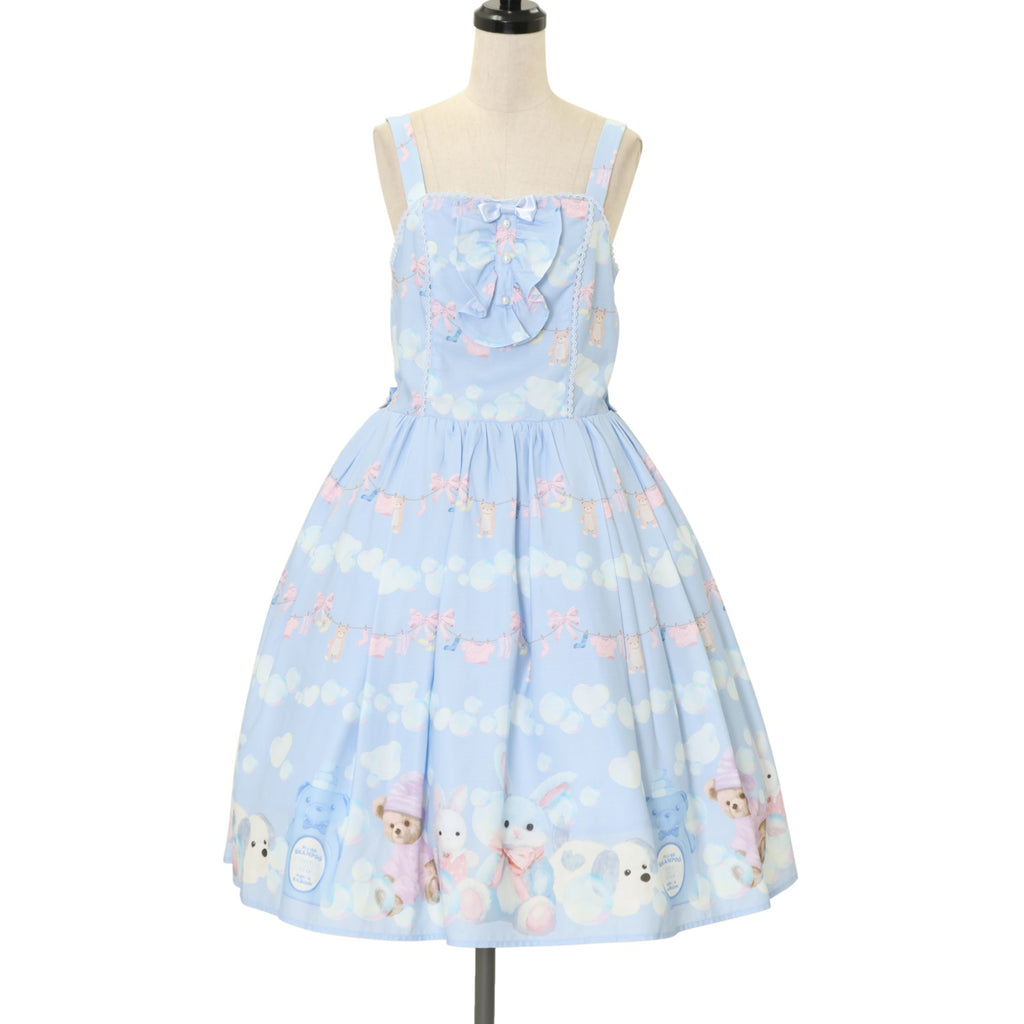 USED】【axes femme kawaii/Mサイズ】ランドリー柄ジャンスカ