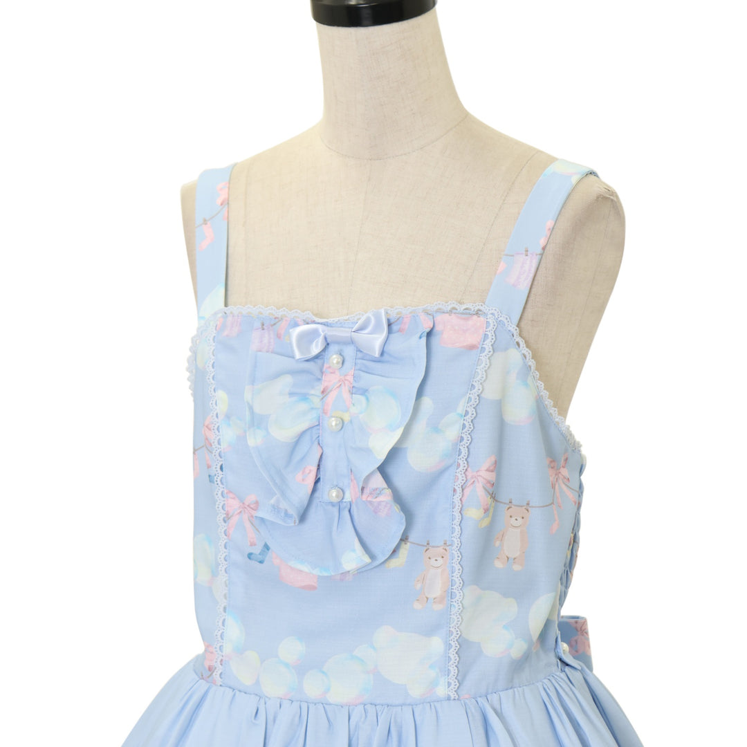 USED】【axes femme kawaii/Mサイズ】ランドリー柄ジャンスカ