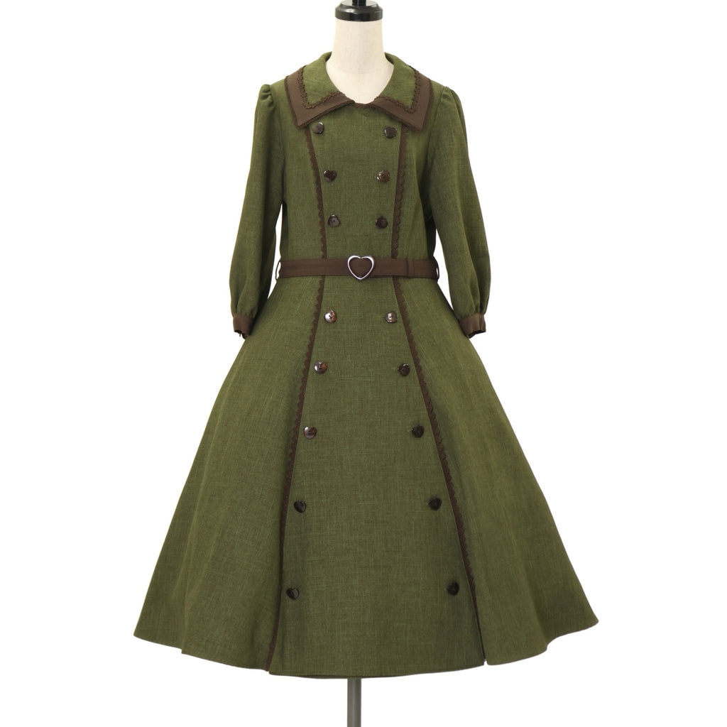 innocent world ダークグリーン レース襟 ワンピース Innocent World Online Shop