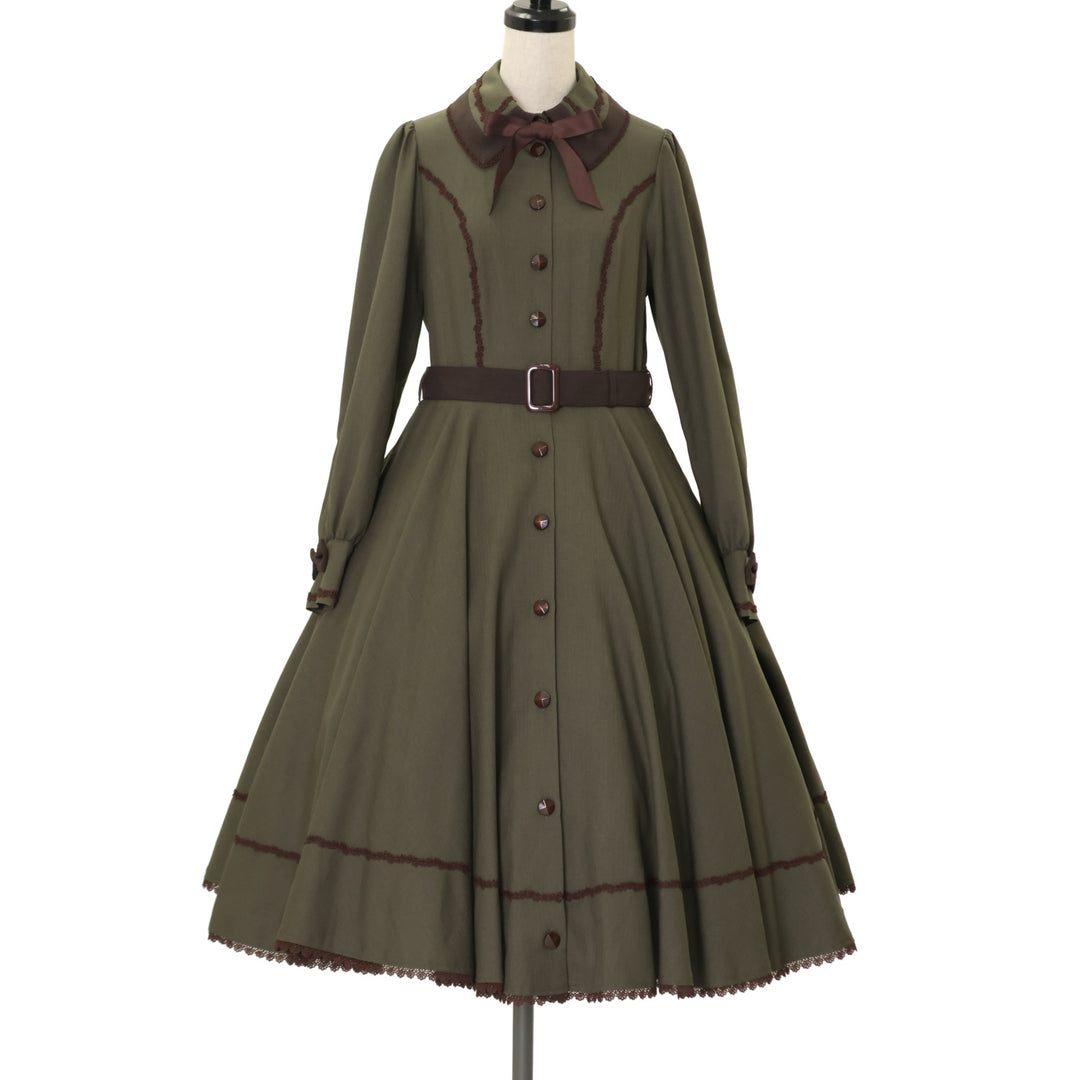 USED】【Mサイズ】メランジュヘリンボーンワンピース | Innocent