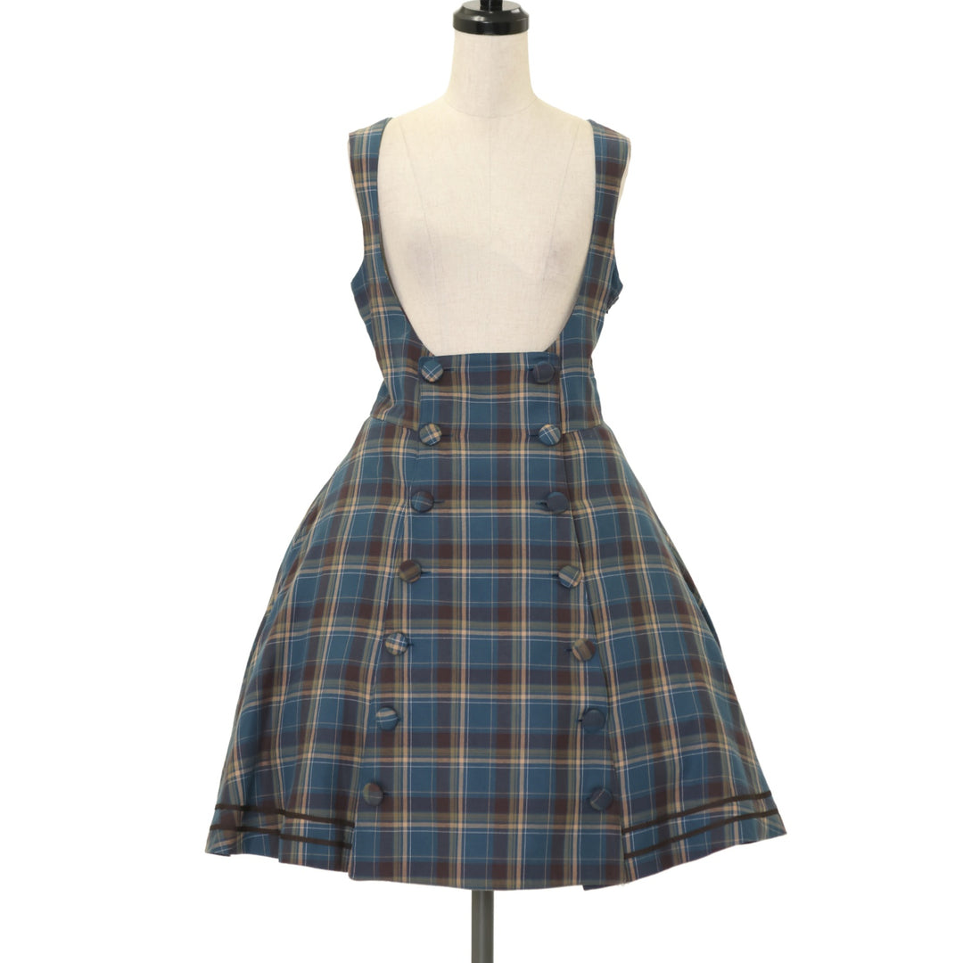 USED】ブリティッシュチェック ラインジャンパースカート | Victorian