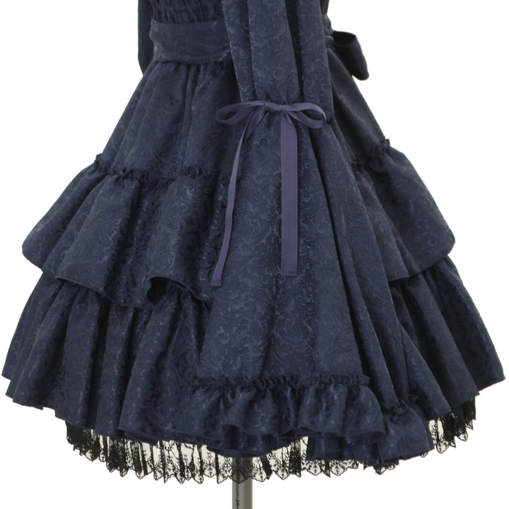 USED】【Vallée lys】Coquelicot Dress Mini Length Jacquard