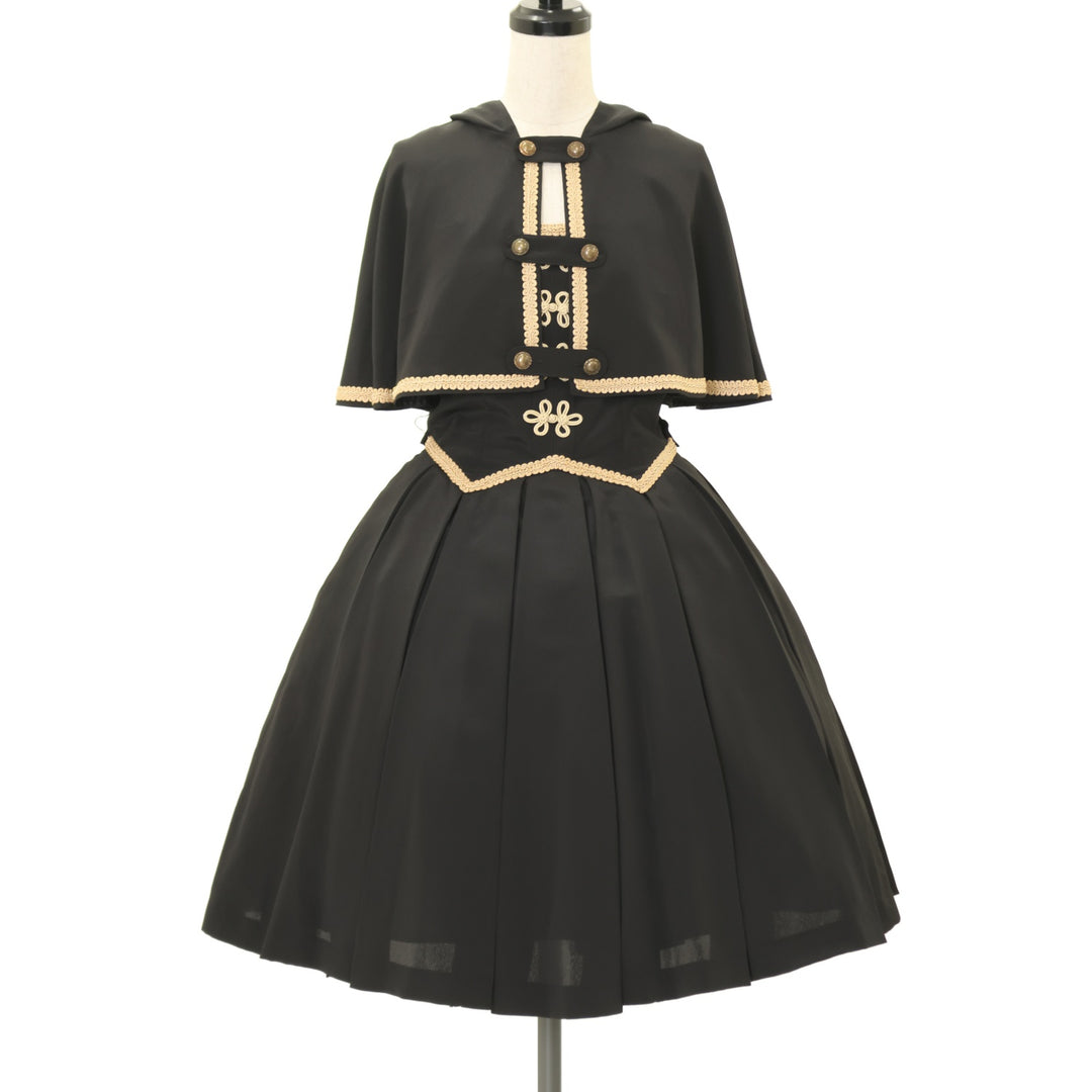 morphose ラインタックJSK・フード付2重ケープ クリーム morphose