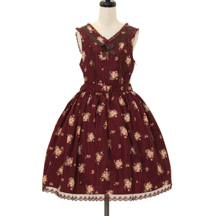 USED】【Mサイズ】イチゴブーケドールジャンパースカート イノセント