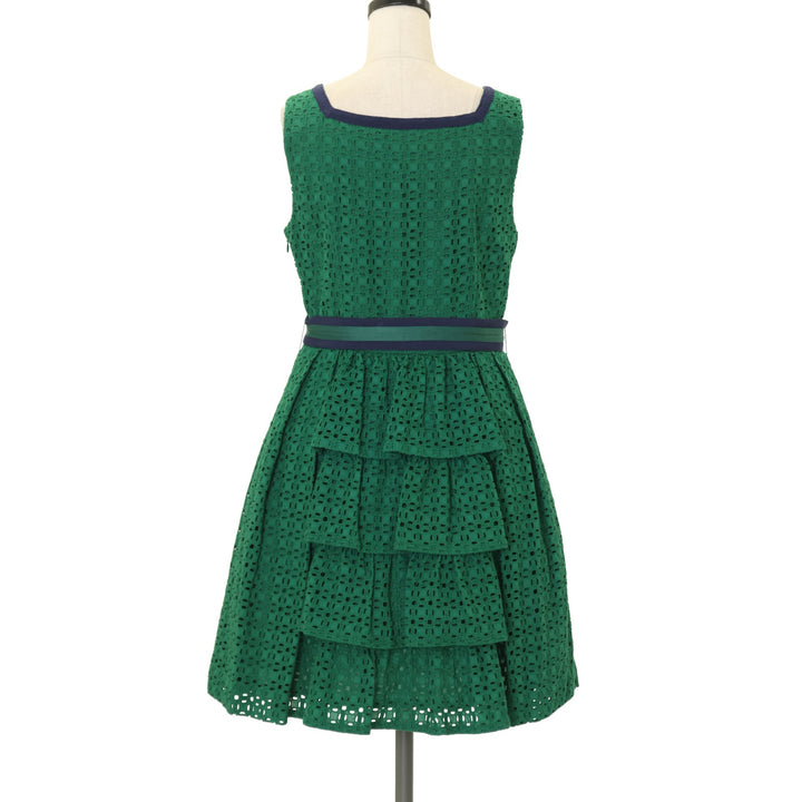 USED】【Mサイズ】カットワークレースのバックフリルドレス | Jane