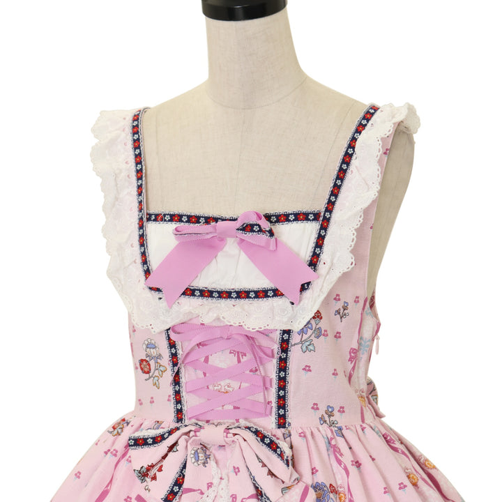 くみゃちゃん Harvest Festival ジャンパースカート USED】くみゃちゃんのHarvest Festival柄ジャンパースカートⅡ