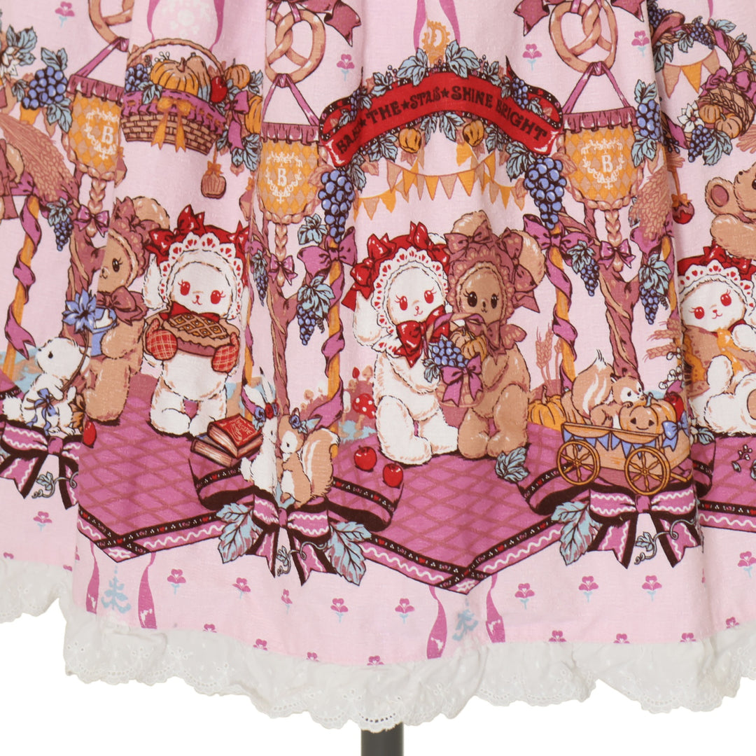 USED】くみゃちゃんのHarvest Festival柄ジャンパースカートⅡ