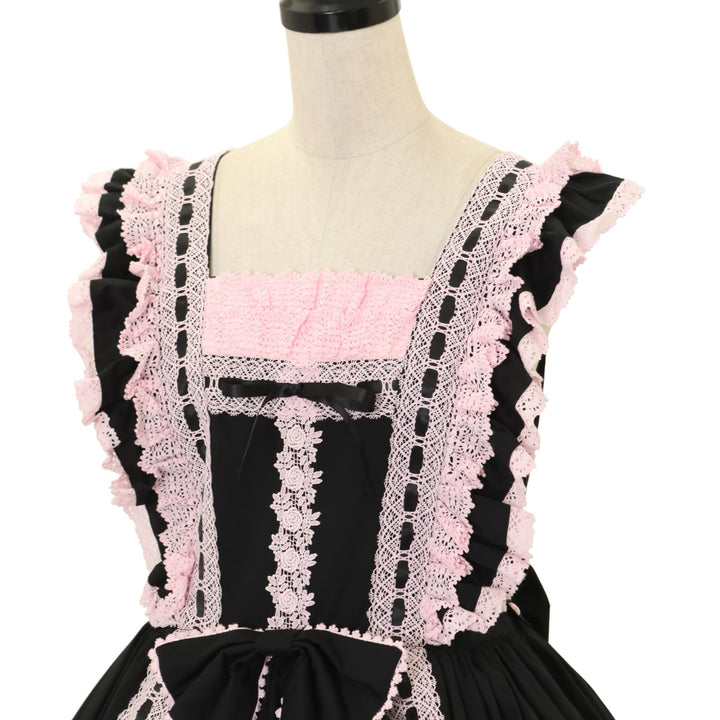 mary・marryジャンパースカート 黒白 USED】mary・marryジャンパースカート（黒×オフ白） | BABY, THE