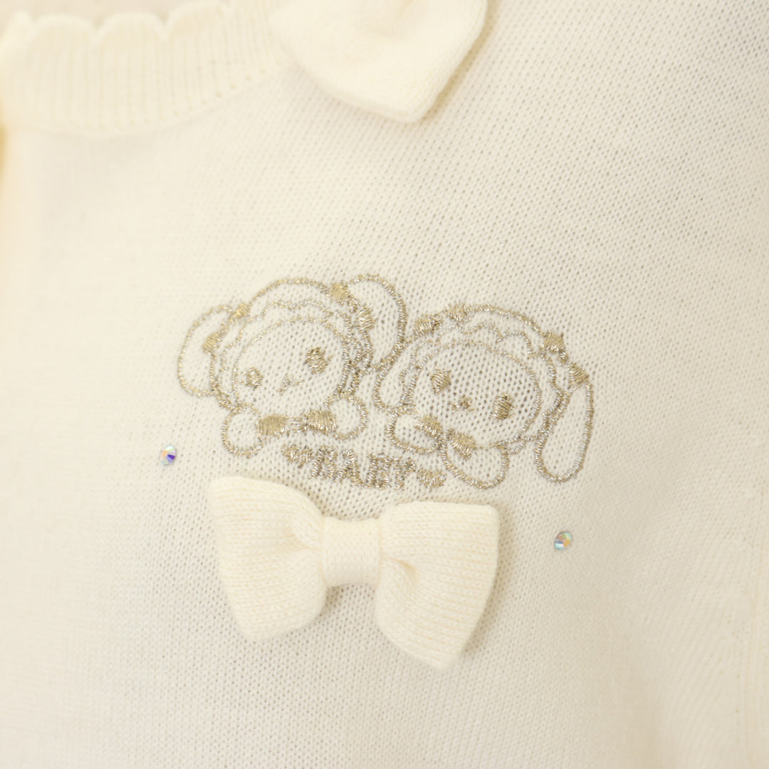 Baby くみゃちゃん刺繍カーディガン オフ白 Kumya Embroidery Cardigan by Baby, the Stars Shine Bright