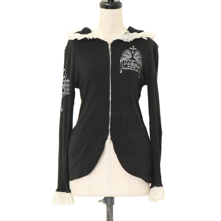 h.naoto blood パーカー USED】Blood レースフリルジップパーカー | h.NAOTO | ロリータ