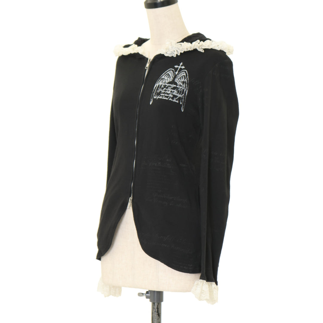 美品 h. NAOTO Blood 十字架 レースアップ ジップ パーカー USED】Blood レースフリルジップパーカー | h.NAOTO Wunderwelt Online
