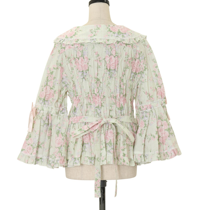 USED】【プラスサイズ】シャーロット丸襟姫袖ブラウス | metamorphose