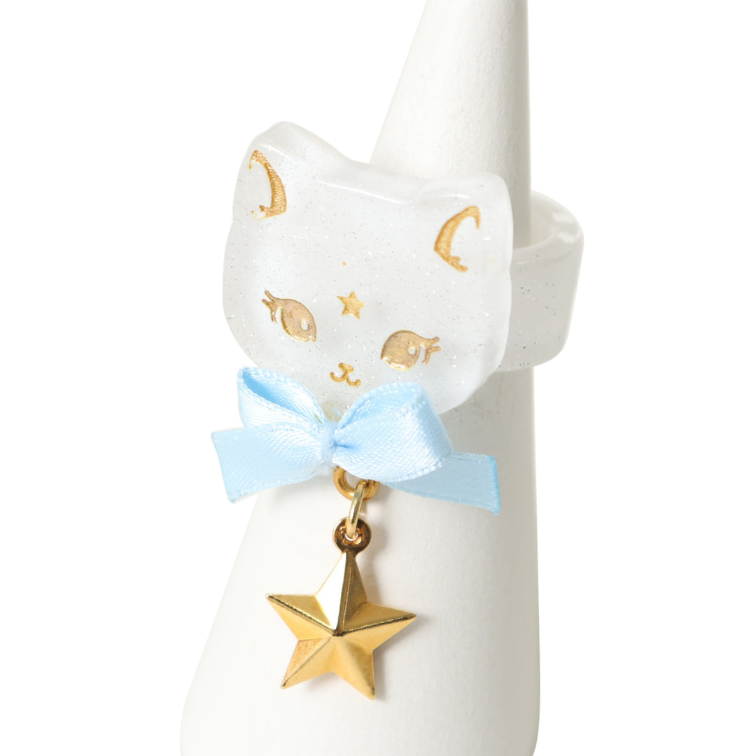 未使用 Angelic Pretty きまぐれCatリング ラベンダー アンジェリックプリティきまぐれバニラちゃんリング猫cat