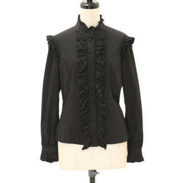 美品☆BLACK PEACE NOW☆シースルーロングブラウス フリル編み上げ USED】【PEACE NOW/Mサイズ】コウモリ襟ブラウス | BLACK PEACE