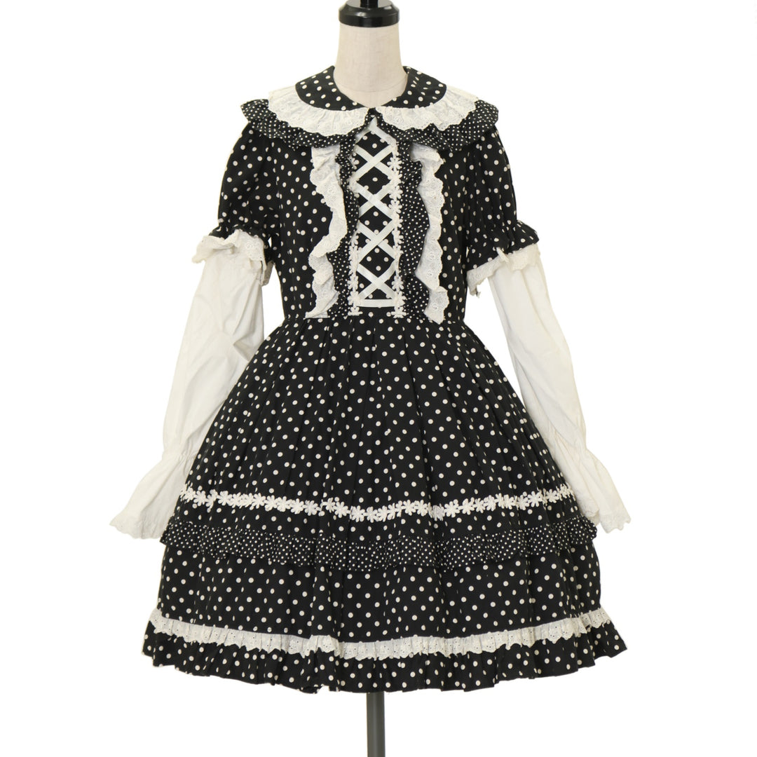 コルネット ワンピース USED】水玉ワンピース | Cornet | ロリータ ゴスロリブランド服・古着