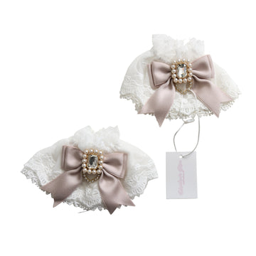 新品　未使用　メアリーマグダレン　リボン付きレースカフス・ミディ　ブラック　黒 USED】リボン付きレースカフス・ミディ | Mary Magdalene