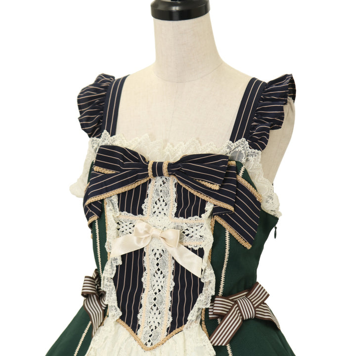 Margaretha ジャンパースカートセット ピンク カチューシャ Margarethaジャンパースカート カチューシャ セット ピンク クロス