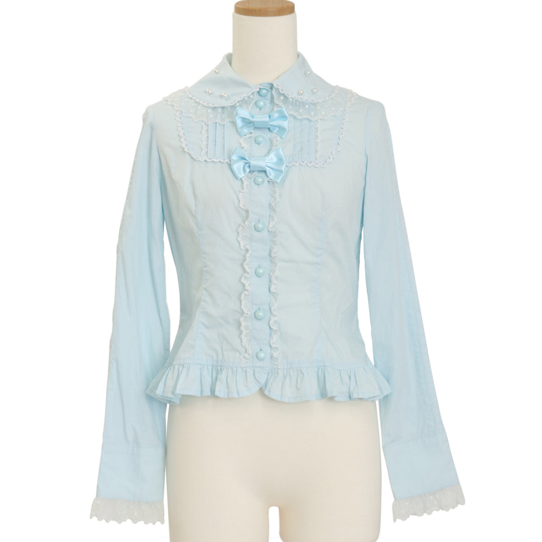 USED】ピンタック切替パール襟ブラウス | Angelic Pretty Wunderwelt