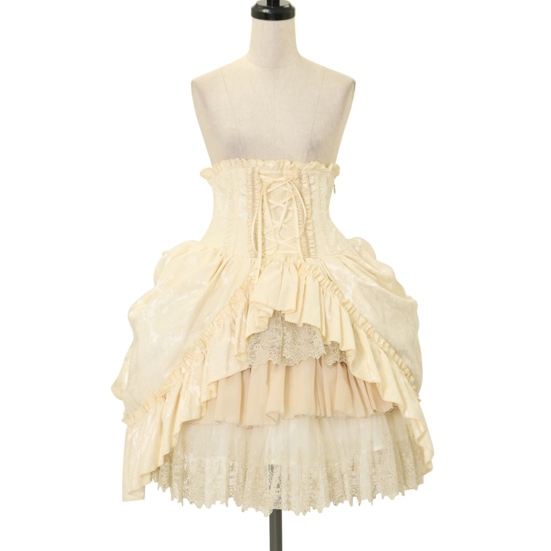 ATELIER PIERROT Eleanor コルセットスカート アトリエピエロ Eleanorコルセットスカート ボルドー - メルカリ